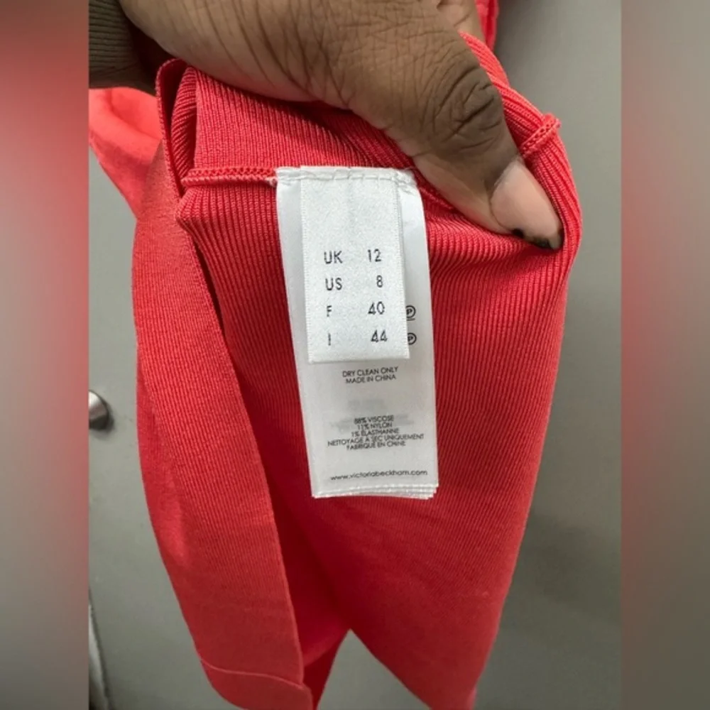 NWT VICTORIA‎ BECKHAM A-Line Coral Dress size 12 - Picture 6 of 11